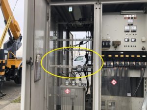 愛知県飛島村の倉庫にてキュービクルの更新電気工事